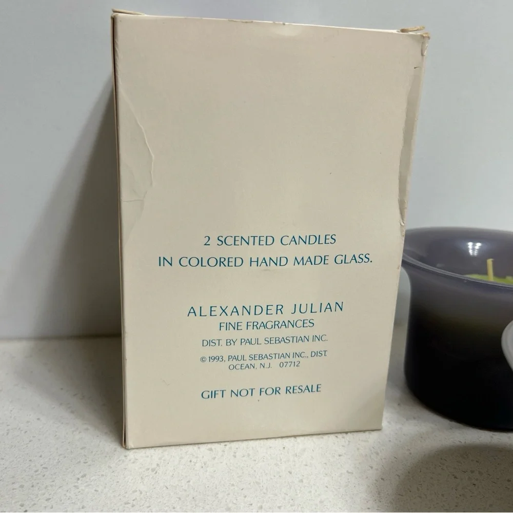 Alexander Julian Womenswear Candle Set RARE 1993